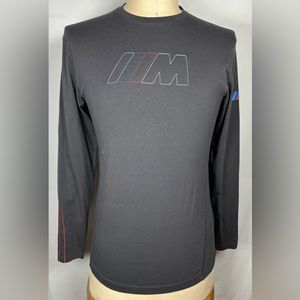 BMW M Series Officially Licensed Long Sleeve Logo T-Shirt Black Size Small